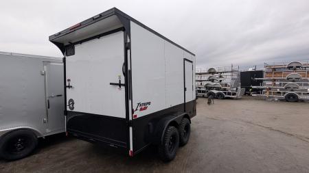 New 2026 Homesteader 7x12 Intrepid "OVERLAND" V-Nose Cargo Trailer w/ Ramp Door