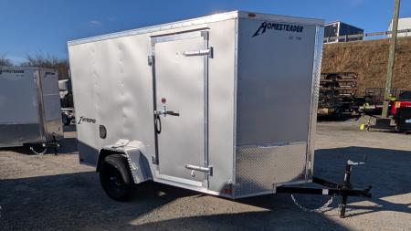 New 2026 Homesteader 6x12 Intrepid V-Nose Cargo Trailer w/ Barn Doors