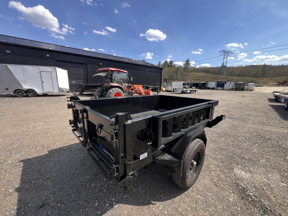 New 2026 LOAD TRAIL 5X8- 5200lb single axle Dump Trailer/ Ramps / 2-way gate- 5200gvw