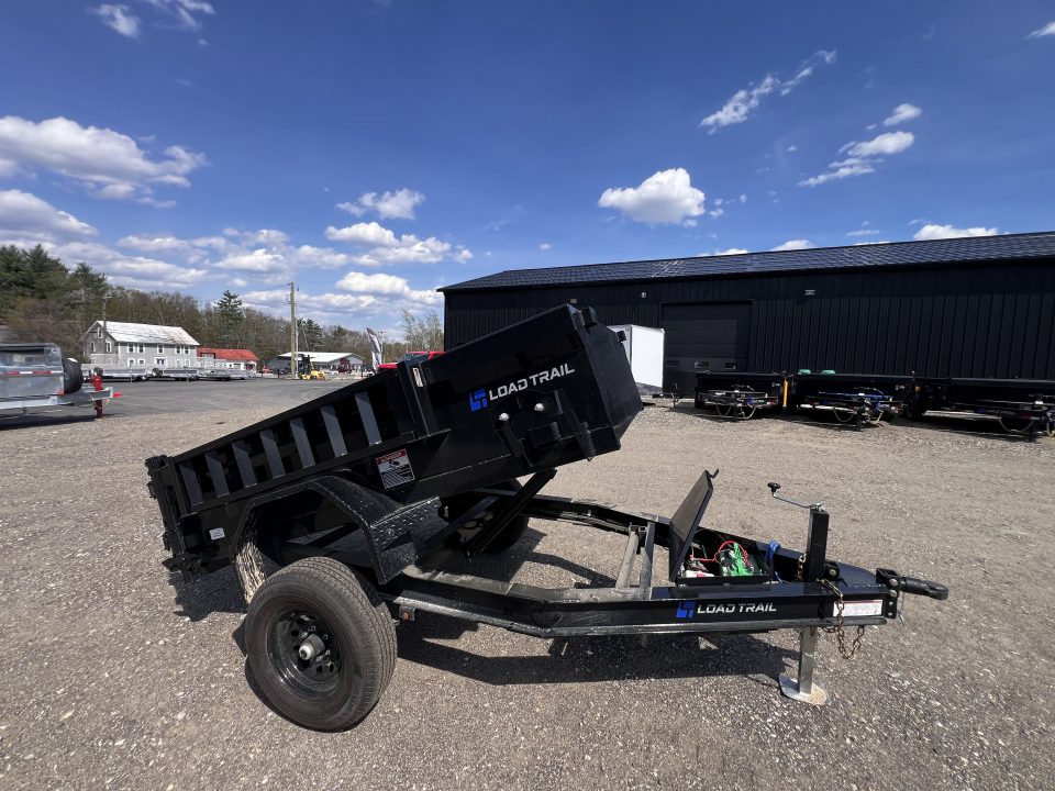 New 2026 LOAD TRAIL 5X8- 5200lb single axle Dump Trailer/ Ramps / 2-way gate- 5200gvw