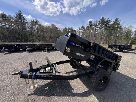 New 2026 LOAD TRAIL 5X8- 5200lb single axle Dump Trailer/ Ramps / 2-way gate- 5200gvw