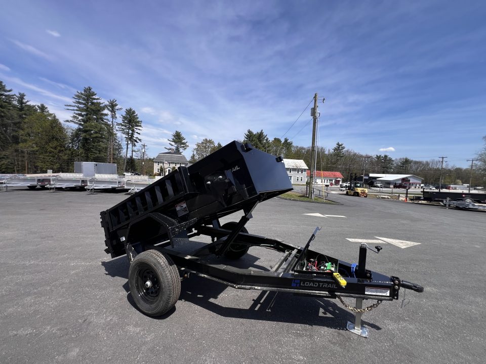 New 2026 LOAD TRAIL 5X8- 5200lb single axle Dump Trailer/ Ramps / 2-way gate- 5000gvw