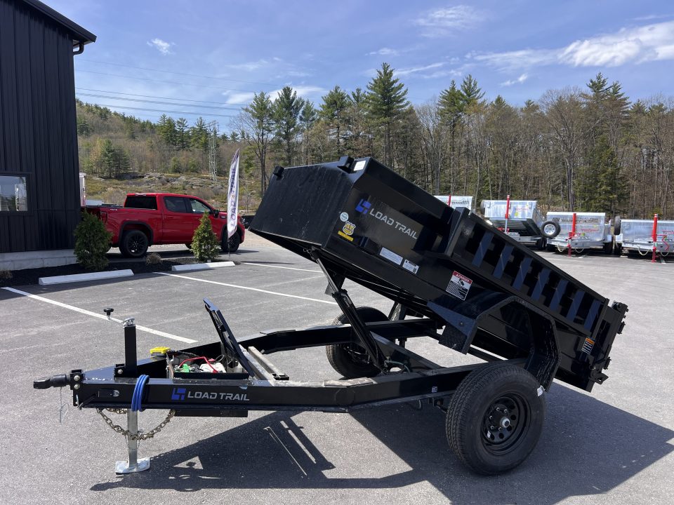 New 2026 LOAD TRAIL 5X8- 5200lb single axle Dump Trailer/ Ramps / 2-way gate- 5000gvw