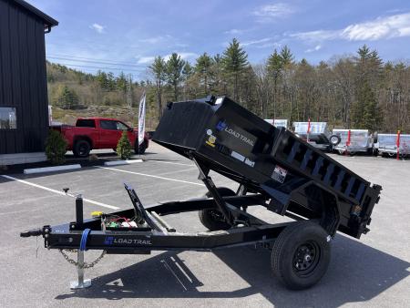 New 2026 LOAD TRAIL 5X8- 5200lb single axle Dump Trailer/ Ramps / 2-way gate- 5000gvw