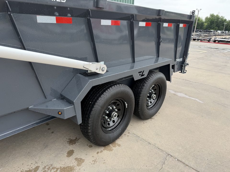 New #153363 026 LAMAR DL 16 X 83 TANDEM AXLE LOW PRO 14K BUMPER PULL DUMP W/ 3' SIDES