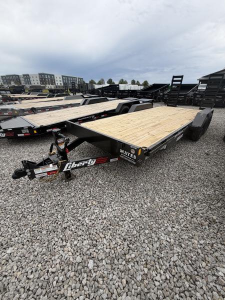 New 2026 LIBERTY LE14K83X18+2C6 Equipment Trailer 83X20 TA DOVETAIL W/ STAND UP RAMPS (GVW:14000) ARSENAL GREY METALLIC