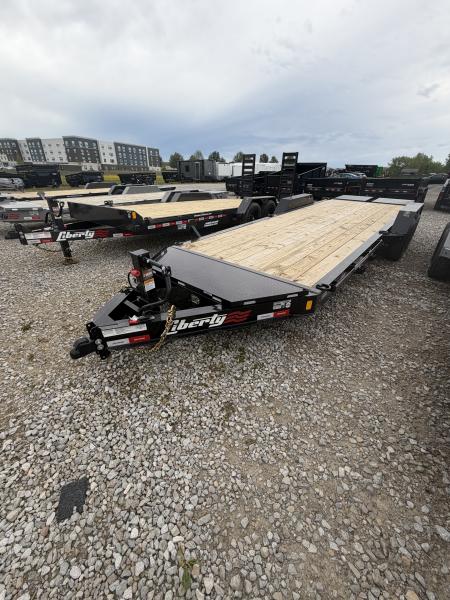 New 2026 LIBERTY LE14K83X19+3B8 Equipment Trailer 83X22 TA DOVETAIL W/ MAMMOTH RAMPS (GVW:15400) MIDNIGHT BLACK