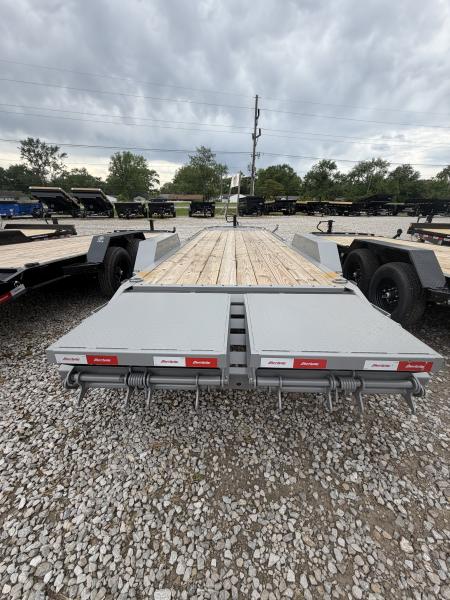 New 2026 LIBERTY LE16K83X19+3B8 Equipment Trailer 83X22 TA DOVETAIL W/ MAMMOTH RAMPS (GVW:17500) BATTLESHIP GREY