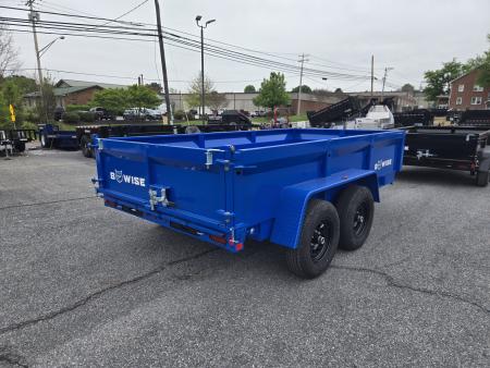 New 6 x 12 B-WISE LE Series Low Profile Dump Trailer, 10K GVWR **Blue w/Combo Gate, Ramps, D-rings