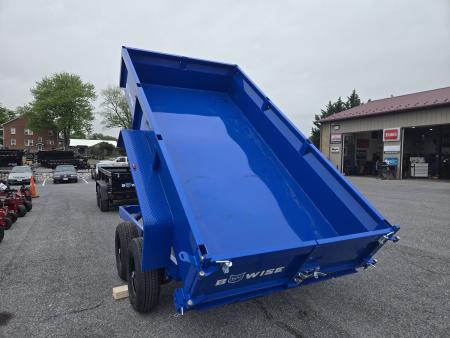 New 6 x 12 B-WISE LE Series Low Profile Dump Trailer, 10K GVWR **Blue w/Combo Gate, Ramps, D-rings