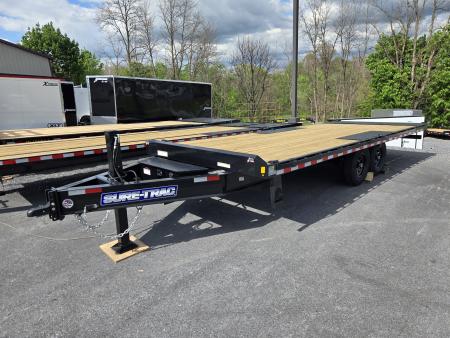New 8.5 x 22 Sure-Trac HD Power-Tilt Deck Over Equipment Trailer 15K GVWR **w/ Hydraulic Jack, Winch Plate