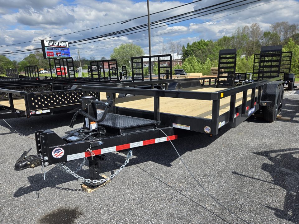New 7x 20 Sure-Trac HD Beavertail Tube Top Utility Trailer, 14k GVWR **w/ Toolbox, Adj Coupler, HD Ramps