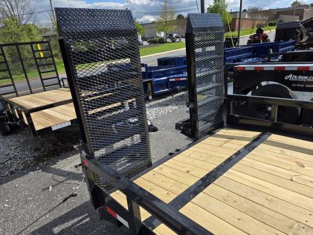 New 7x 20 Sure-Trac HD Beavertail Tube Top Utility Trailer, 14k GVWR **w/ Toolbox, Adj Coupler, HD Ramps