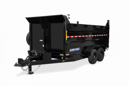 New 2026 Sure-Trac 7x12 14K Telescopic High Side Dump Trailer