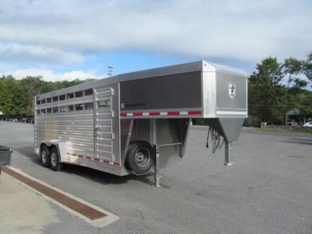 New EBY Trailers 7 X 20 Maverick Gooseneck Stock / Stock Combo Trailer