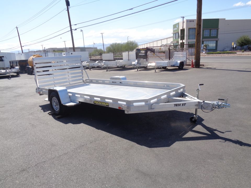 New 2027 Aluma * 7814S-TG * 14Ft Single Axle Utility Trailer w/ Tailgate