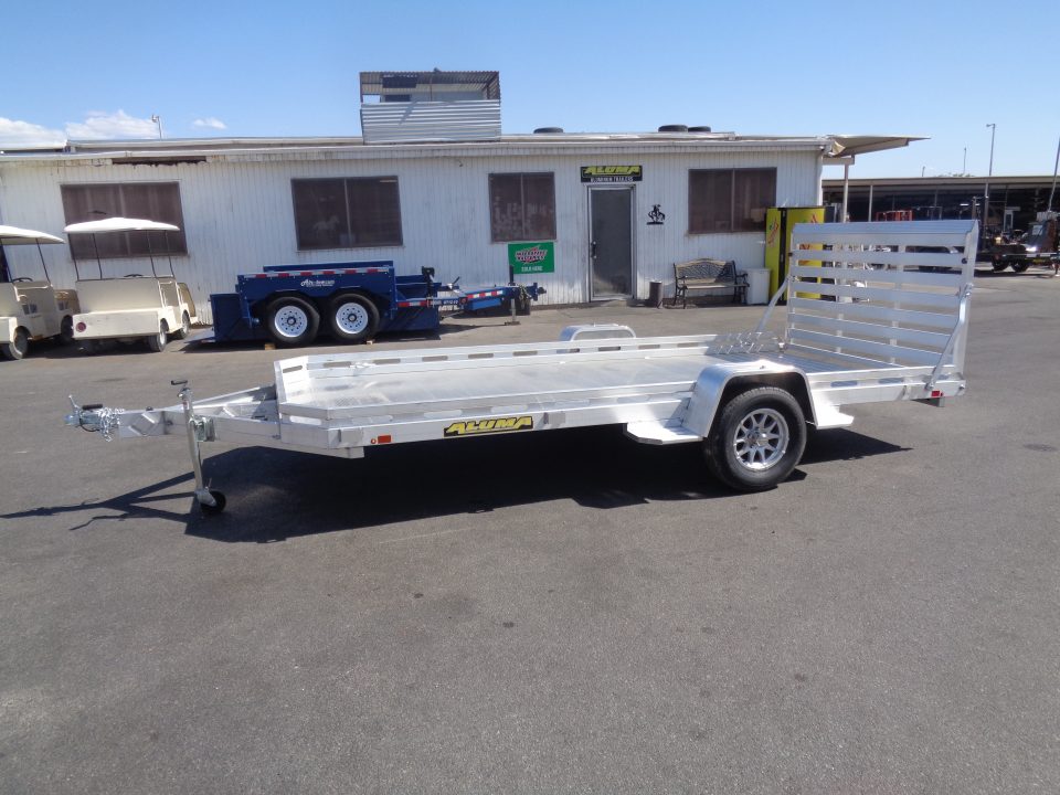 New 2027 Aluma * 7814S-TG * 14Ft Single Axle Utility Trailer w/ Tailgate