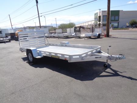 New 2027 Aluma * 7814S-TG * 14Ft Single Axle Utility Trailer w/ Tailgate