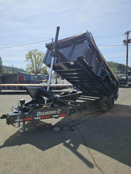New DUMP TRAILER 2025 Diamond C LPT207 82X14 LOW PROFILE 15500 GVWR 32" SIDES METALLIC GRAY