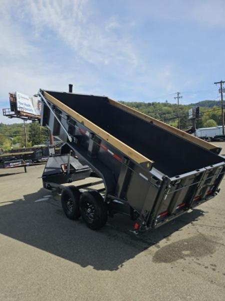 New DUMP TRAILER 2025 Diamond C LPT207 82X14 LOW PROFILE 15500 GVWR 32" SIDES METALLIC GRAY