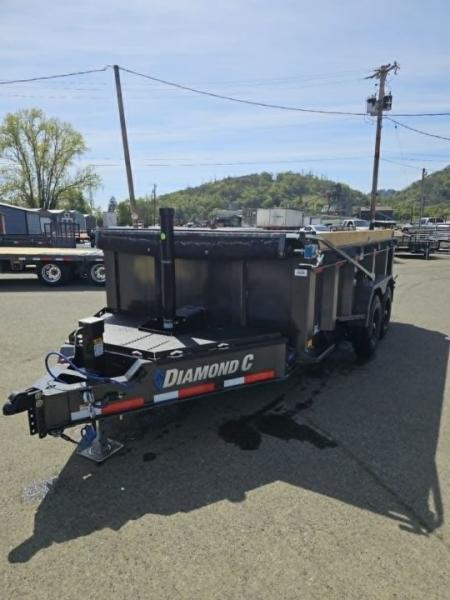 New DUMP TRAILER 2025 Diamond C LPT207 82X14 LOW PROFILE 15500 GVWR 32  SIDES METALLIC GRAY