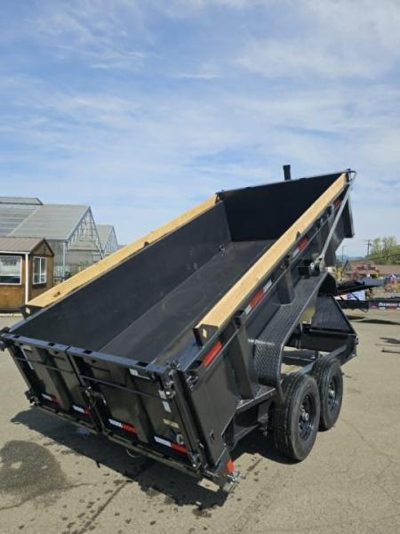 New DUMP TRAILER 2025 Diamond C LPT207 82X14 LOW PROFILE 15500 GVWR 32" SIDES METALLIC GRAY