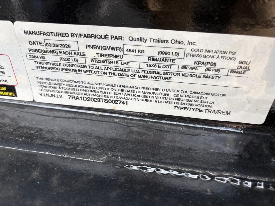 New 2026 QUALITY TRAILERS 82" x 20' (18' + 2' Dove Tail) Professional Grade 10K Equipment Trailer