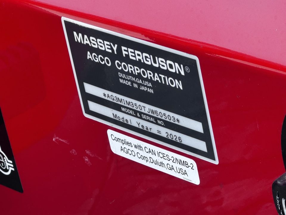 New 2026 Massey Ferguson 1M.35 Power Shuttle Tractor Loader