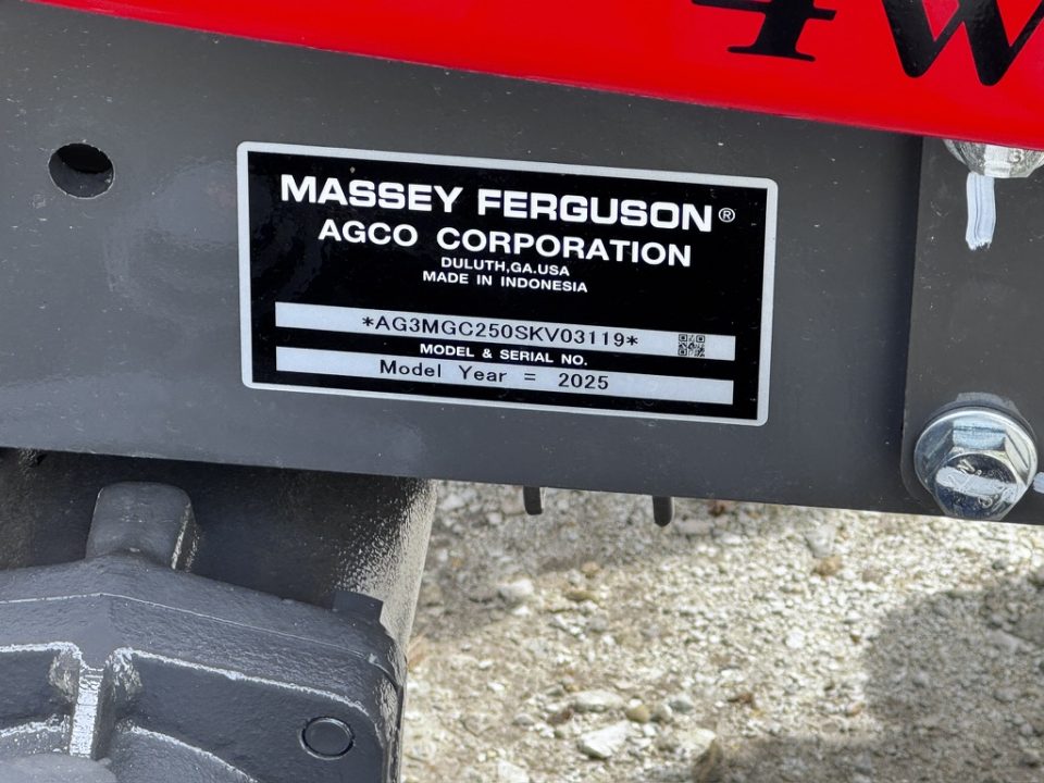 New 2026 Massey Ferguson 1GC.25 Tractor Loader