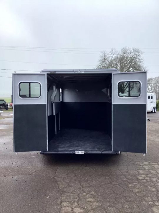 New 2027 Trails West Adventure MX II 2H-Grey-Swing out saddle rack-Water Tank-7' Tall Horse Trailer