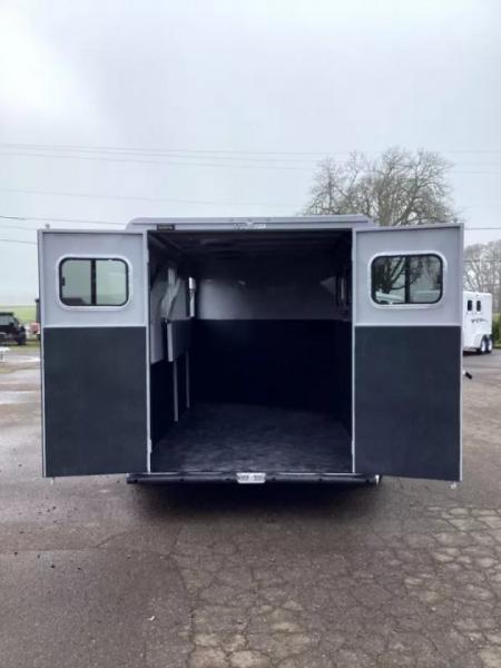 New 2027 Trails West Adventure MX II 2H-Grey-Swing out saddle rack-Water Tank-7' Tall Horse Trailer