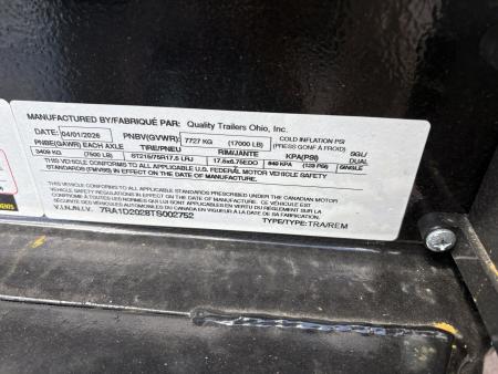New 2026 QUALITY TRAILERS 82" x 20'6"(6' fixed front section and 15' tilting section) Equipment Trailer