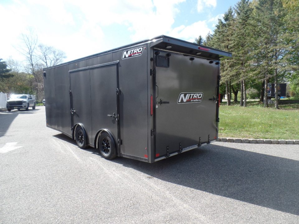 New 2026 Nitro Sport Car Trailer 8.5X20 V Nose , 7,000 lb. GVWR, with Escape Door Car Hauler