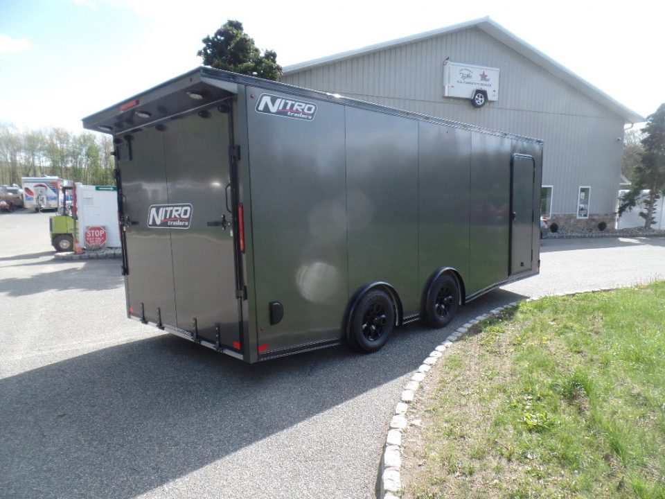 New 2026 Nitro Sport Car Trailer 8.5X20 V Nose , 7,000 lb. GVWR, with Escape Door Car Hauler
