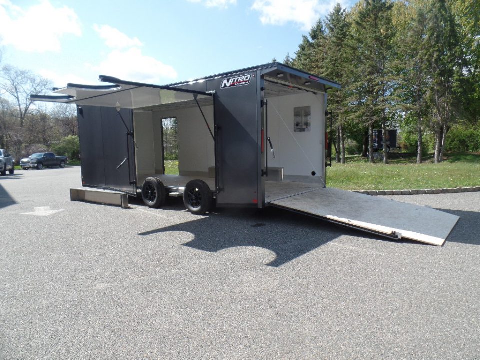 New 2026 Nitro Sport Car Trailer 8.5X20 V Nose , 7,000 lb. GVWR, with Escape Door Car Hauler