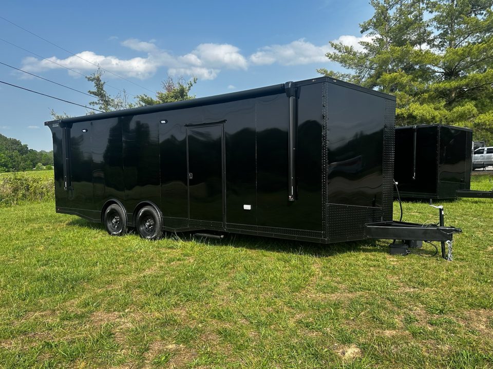 New 2026 Luxe 8.5x26 Bathroom/Racing Trailer- Finished Interior- 7'6" Interior- 7000 Torsion Axles-AWNING- FULL ESCAPE DOOR-E-TRACK Car / Racing Trailer