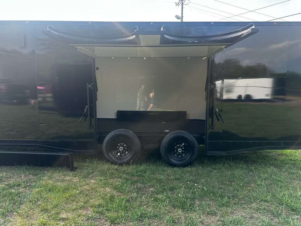 New 2026 Luxe 8.5x26 Bathroom/Racing Trailer- Finished Interior- 7'6" Interior- 7000 Torsion Axles-AWNING- FULL ESCAPE DOOR-E-TRACK Car / Racing Trailer