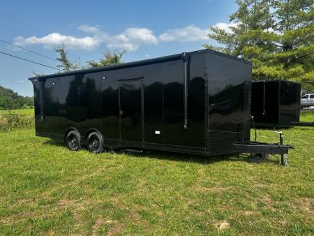 New 2026 Luxe 8.5x26 Bathroom/Racing Trailer- Finished Interior- 7'6" Interior- 7000 Torsion Axles-AWNING- FULL ESCAPE DOOR-E-TRACK Car / Racing Trailer