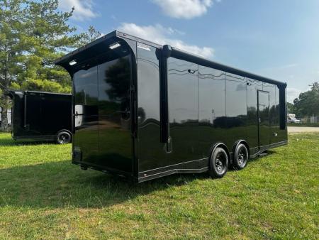 New 2026 Luxe 8.5x26 Bathroom/Racing Trailer- Finished Interior- 7'6" Interior- 7000 Torsion Axles-AWNING- FULL ESCAPE DOOR-E-TRACK Car / Racing Trailer
