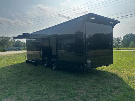 New 2026 Luxe 8.5x26 Bathroom/Racing Trailer- Finished Interior- 7'6" Interior- 7000 Torsion Axles-AWNING- FULL ESCAPE DOOR-E-TRACK Car / Racing Trailer