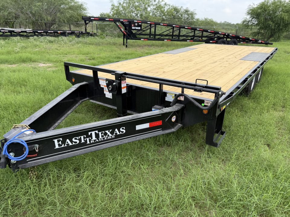New 2027 East Texas Trailers 102x20ft Bumper Pull Flatbed Trailer