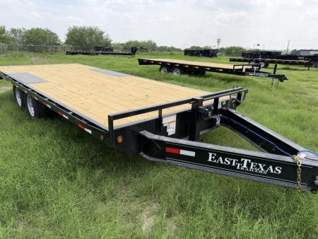 New 2027 East Texas Trailers 102x20ft Bumper Pull Flatbed Trailer
