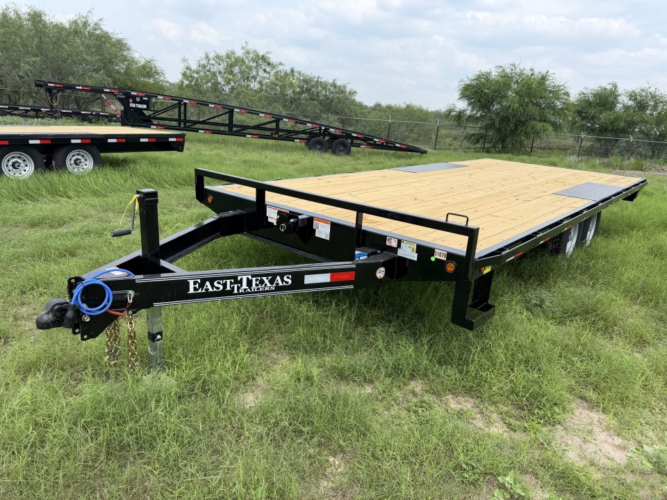 New 2027 East Texas Trailers 102x20ft Bumper Pull Flatbed Trailer