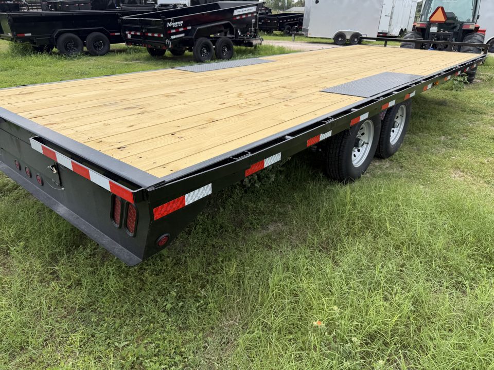New 2027 East Texas Trailers 102x24ft Bumper Pull Flatbed Trailer 14k