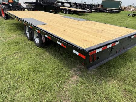 New 2027 East Texas Trailers 102x24ft Bumper Pull Flatbed Trailer 14k