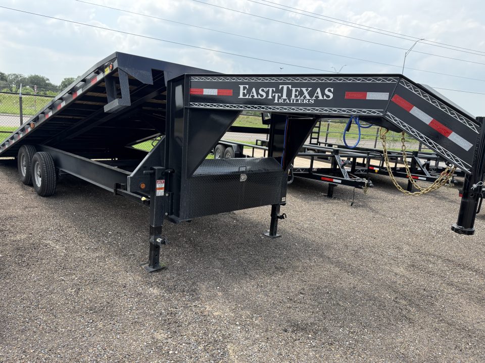 New 2027 East Texas Trailers 102x24ft Gooseneck Tilt Flatbed Trailer