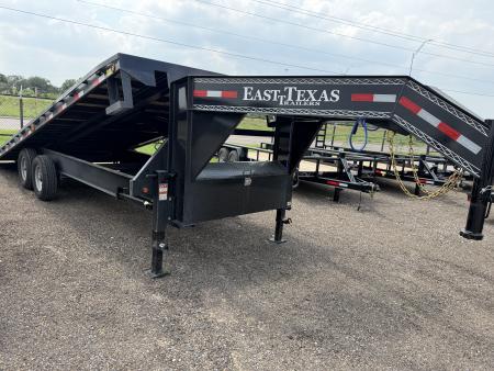 New 2027 East Texas Trailers 102x24ft Gooseneck Tilt Flatbed Trailer