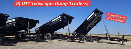 New 2026 PJ Trailers 83  x 14' Telescopic (DT1) Dump Trailer