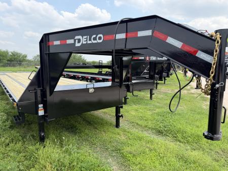 New 2026 Delco Trailers 102x40ft Flatbed Trailer 16k Non CDL