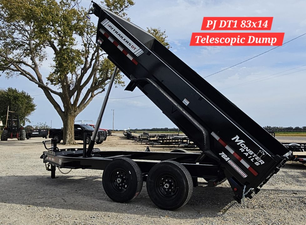 New 2026 PJ Trailers 83" x 14' Telescopic Dump Trailer